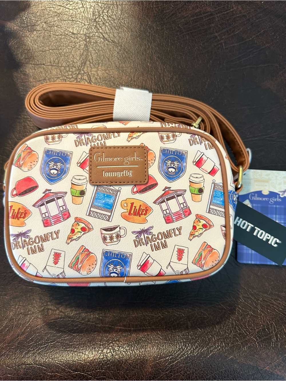 Loungefly Gilmore Girls Icons Camera Crossbody Bag NWT Stars Hollow